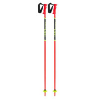 Leki Racing Kids Ski Poles Bright Red/Black/Neon Yellow