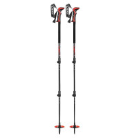 Leki Haute Route 3 Adjustable Ski Poles Anthracite/Dark Red/Black